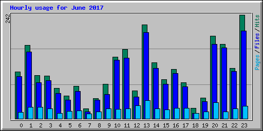 Hourly usage for June 2017