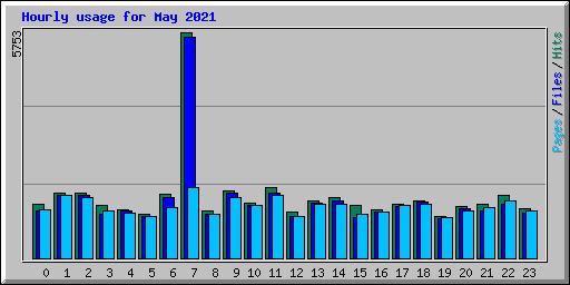 Hourly usage for May 2021