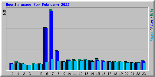 Hourly usage for February 2022