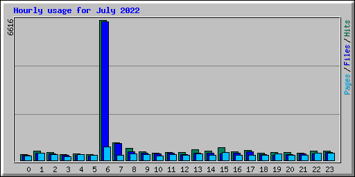 Hourly usage for July 2022